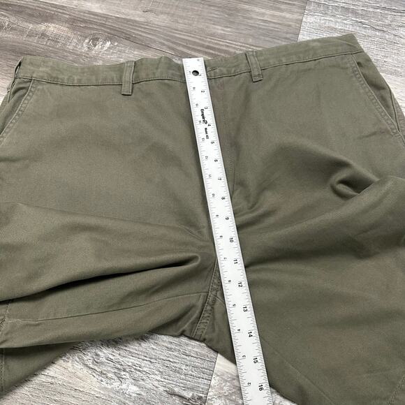 Lands End Shorts NWT Desert Olive Green Mens 38 Traditional Fit Flat Front Chino - Picture 7 of 11